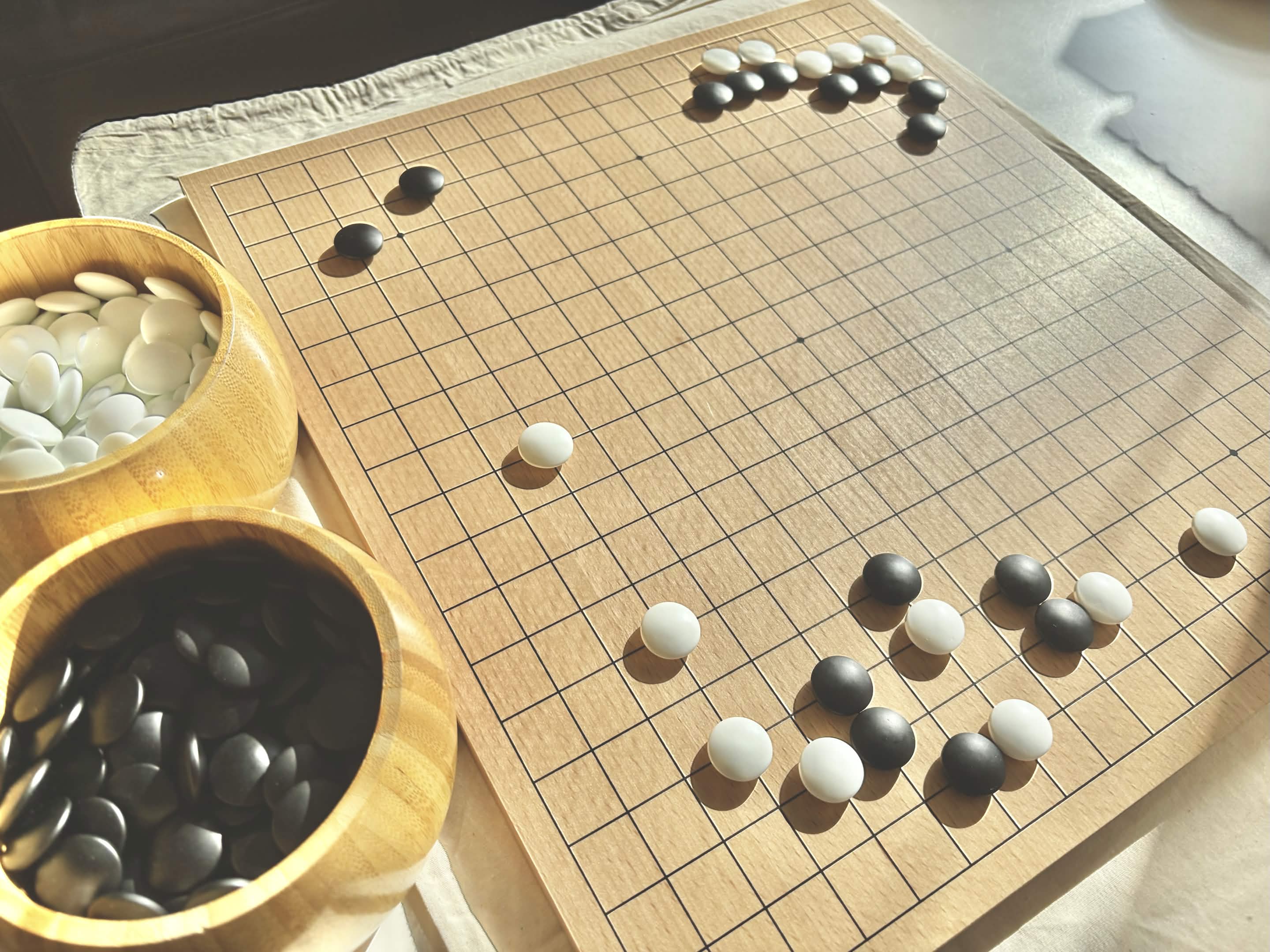 A Goban with simple Joseki